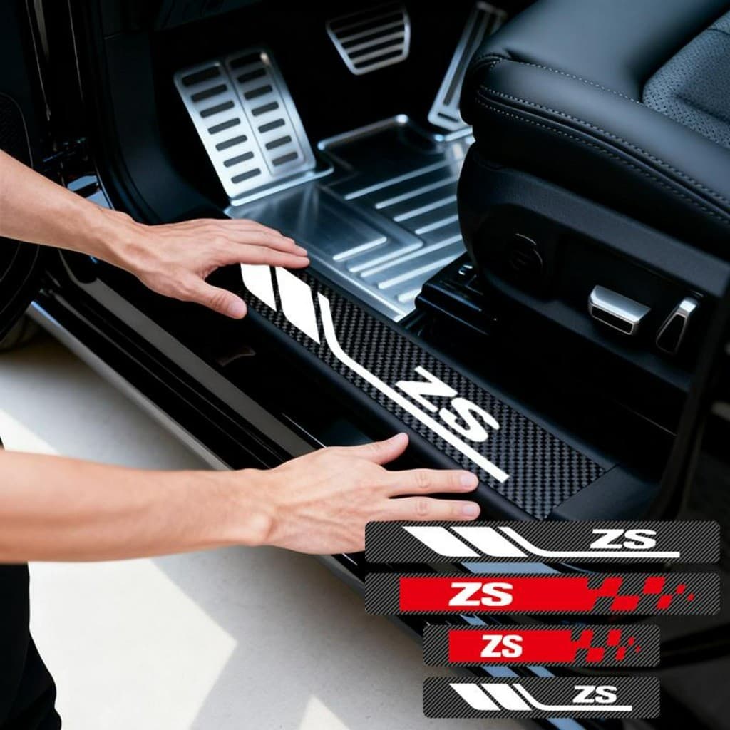 Kit 4 Peças Antiarranhão Fita Protetora De Porta Soleira Automotiva Acessórios Para Carro For MG ZS EV Exclusive