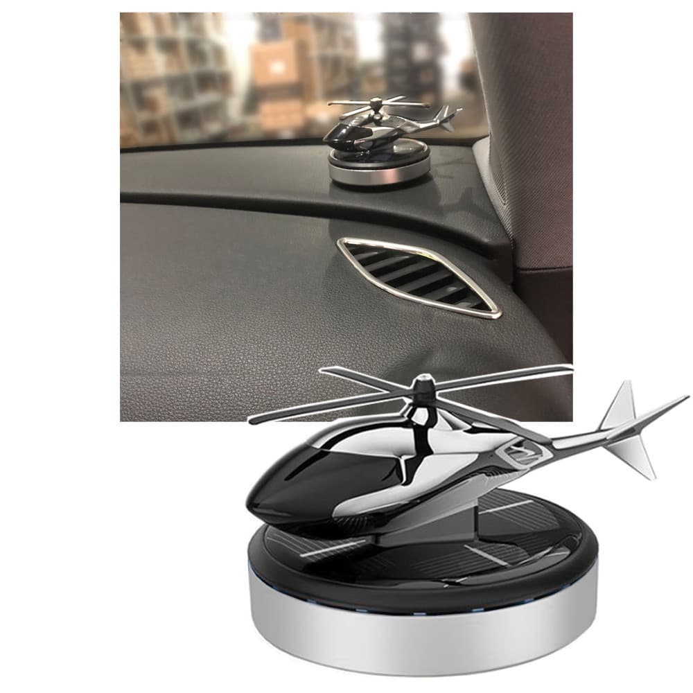 Acessorio Helicóptero Pefume Luz solar Aromatizador Cheirinho Para Carro