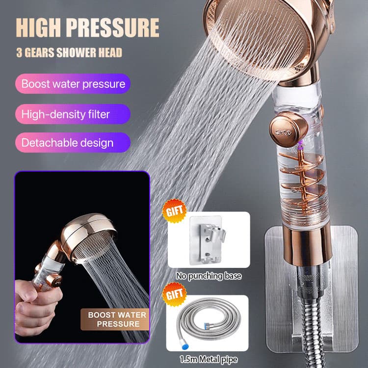 [3 Modos de Água] Handheld threespeed showerhead beauty care shower Ducha Turbo/Cabeça de Chuveiro Pressurizada/Chuveiro