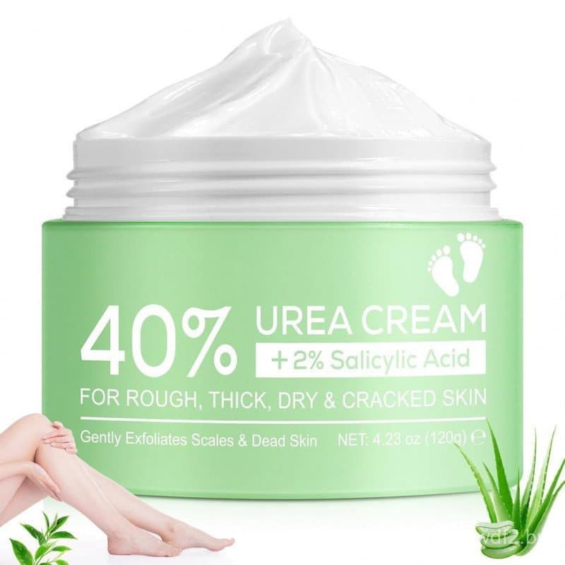 Ureia 40%, com 2% de Ácido Salicílico 4,23oz, Poderoso para Calcanhares Rachados, Rápida Absorção, Ureia para Pés com Ca