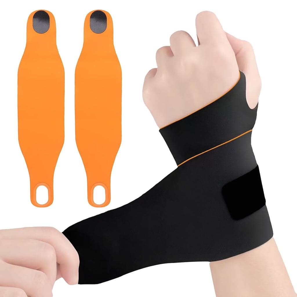 Hocklliy 2 Peças de Suportes de Pulso para Mão Direita/Esquerda, Suporte de Compressão Ultrafino e Ajustável para Tênis,