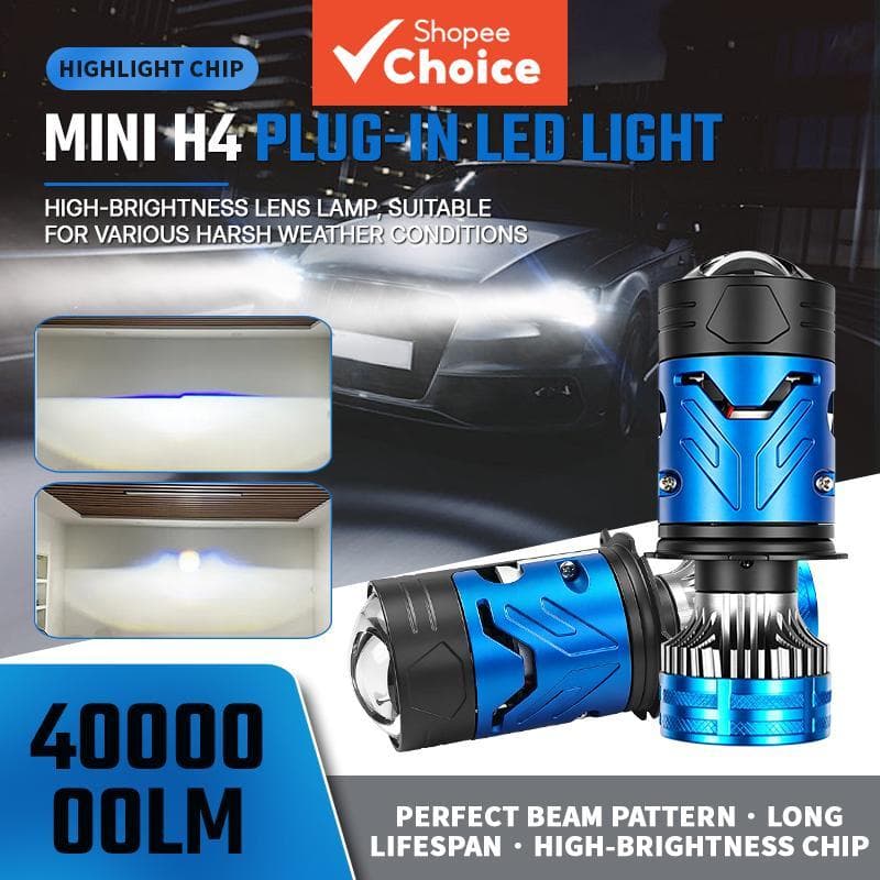 LED H4 Lente Do Projetor Farol Alto Baixo Feixe Nevoeiro Lâmpada Para Carros Motocicletas 12V