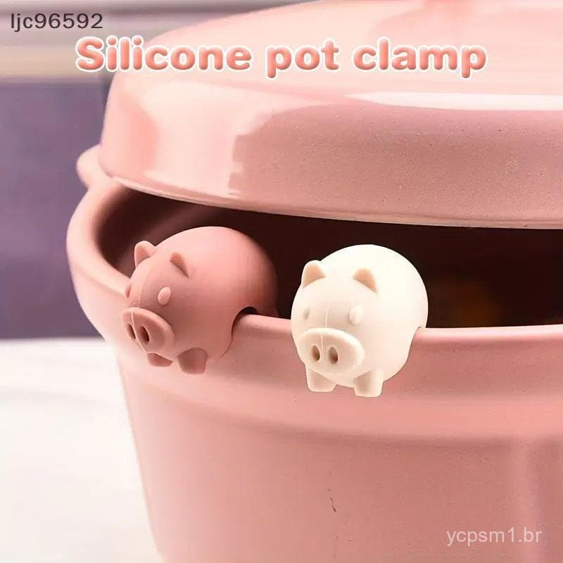 [ljc] Suporte de Silicone para Tampa de Panela, Clipe Anti-Transbordo, Utensílios de Cozinha, Celular, Hashis