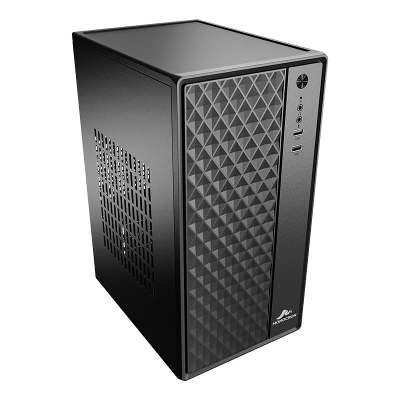 Gabinete Office MONOCRON MN1684 Preto Mid Tower Aço ATX Micro-ATX Mini-ITX Computador Escritório PC