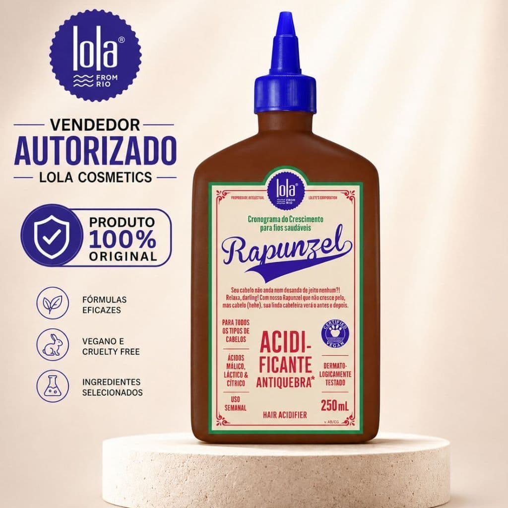 Lola Cosmetics Rapunzel Acidificante Antiqueda 250ml Original | Fortalece e Reduz a Queda