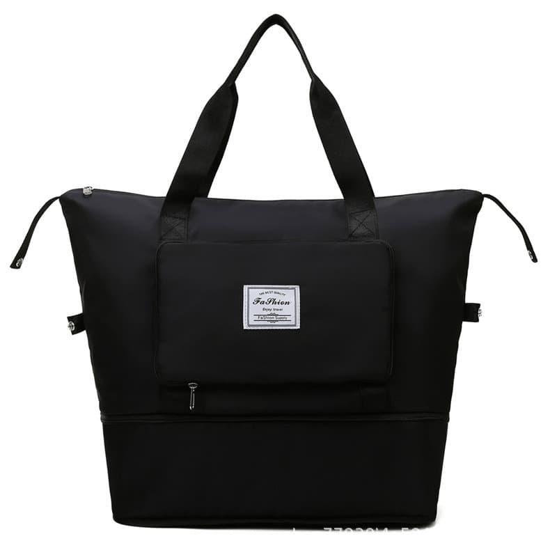 Bolsa de mão/bolsa de ombro com divisórias para itens secos e molhados, bolsa de viagem de grande capacidade, bolsa de v