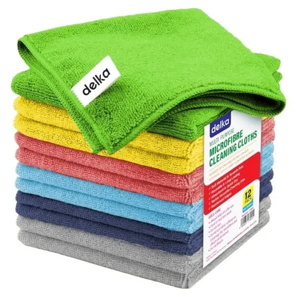 Delkamicrofibracleaningcloths – Multiuso , Ultramacio E Sem Fiapos Reutilizável , Elástico Para Cozinha , Carro , Vidro