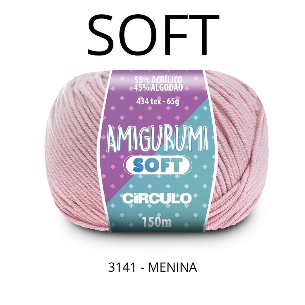 Fio Soft Linha Amigurumi 65g – Cor Menina 3141
