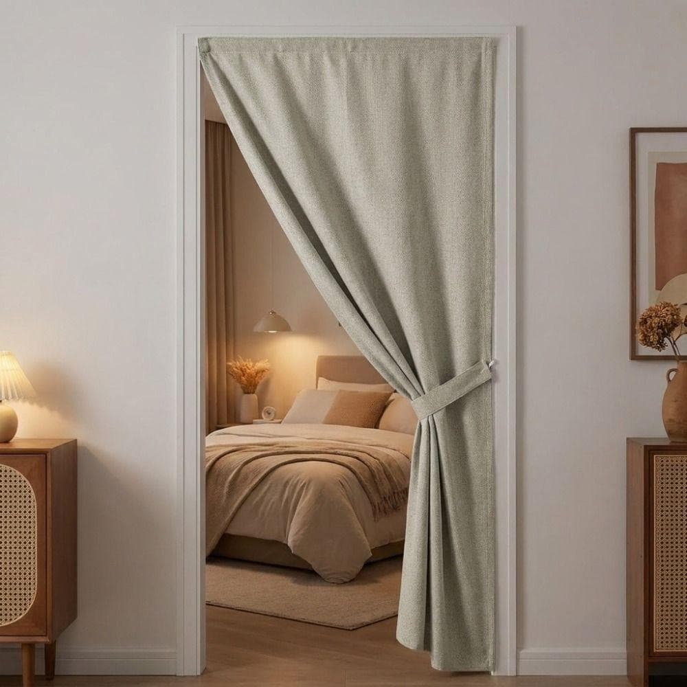 Cortinas Blackout FTARLY , Cortina De Fita Mágica Com Bloqueio De Luz À Prova De Poeira Proteção Solar UV