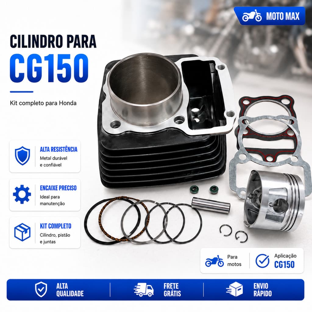 Kit Cilindro Motor Cg 150 Titan 150 Fan 150 Bros 150