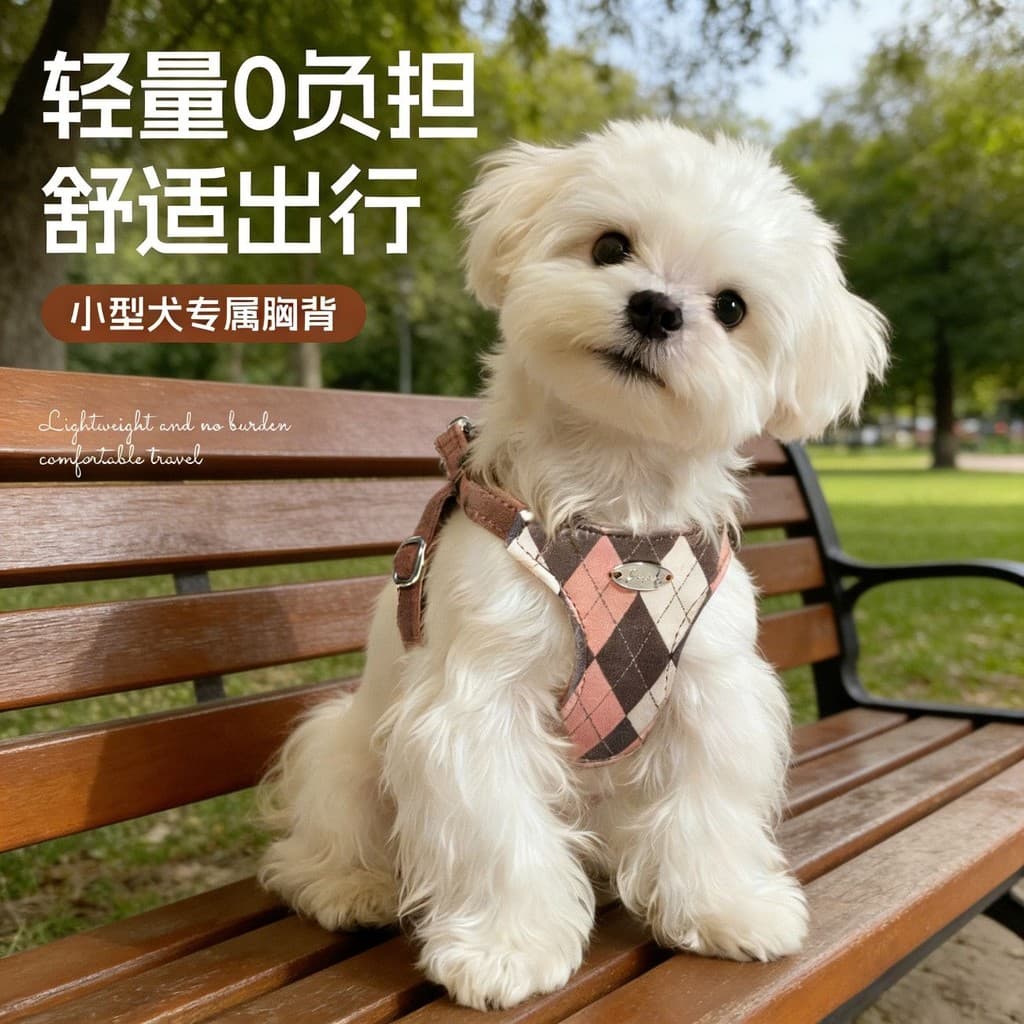 Coleira para cachorro tipo colete, coleira para cachorro pequeno, coleira para cachorro, Bichon, pelúcia, animal de esti
