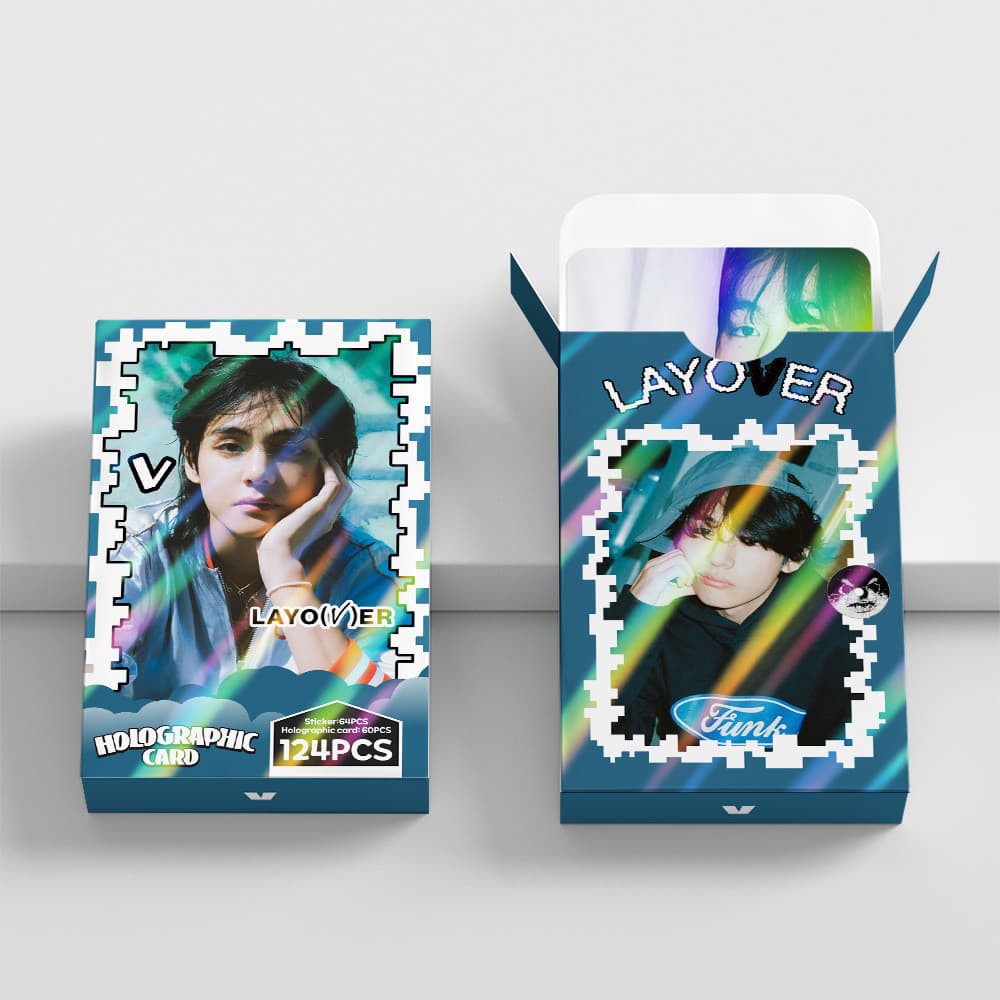 124 Unidades/Caixa BTS SOLO V Photocards Bangtan Boys KPOP Layover Cartão LOMO Holográfico