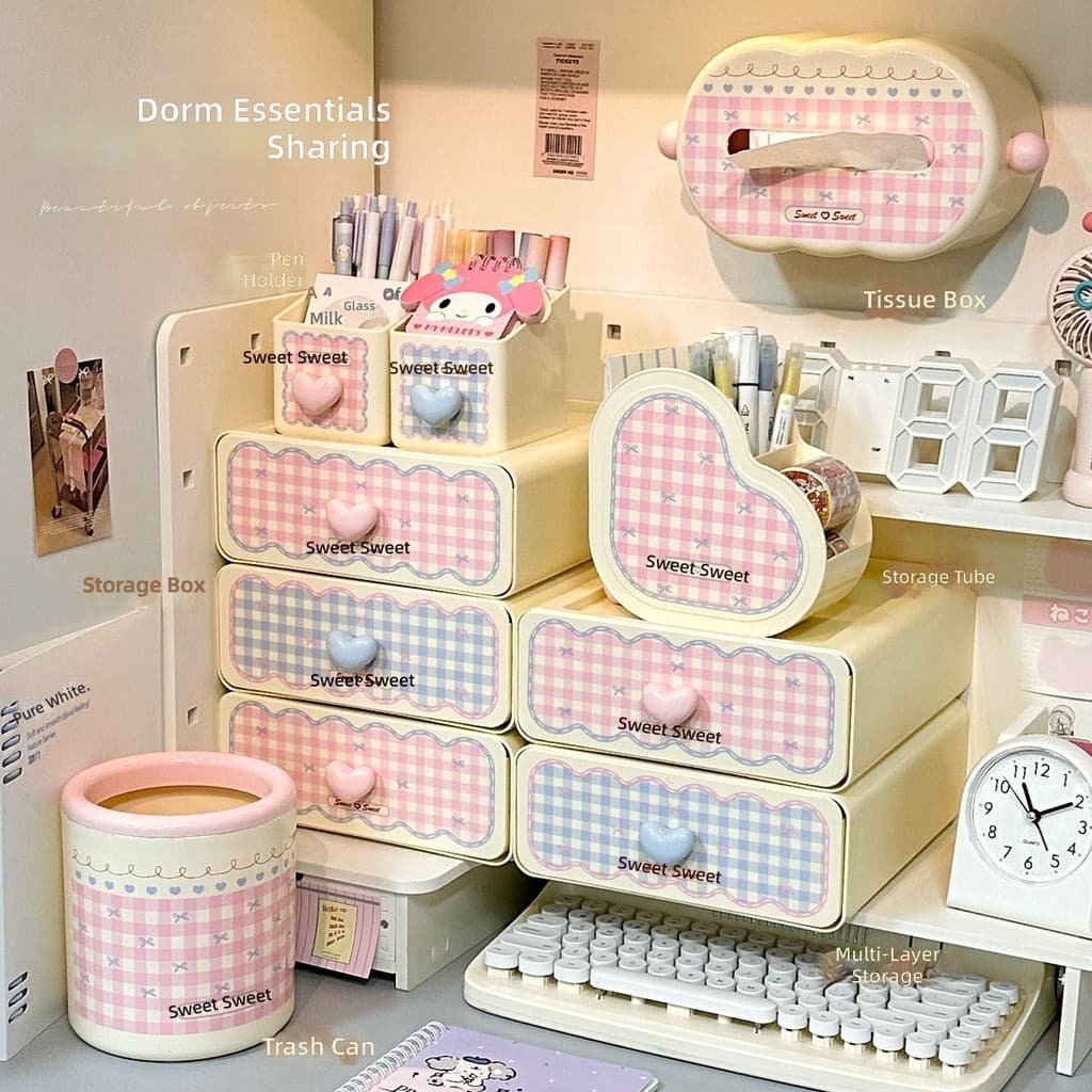 Ins estilo creme cosméticos caixa de armazenamento de mesa estilo menina penteadeira de alto valor caixa de armazenament