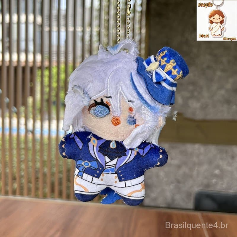 10cm Jogo Dos Desenhos Animados Focalrs Furina de Fontaine Anime Figura de Pelúcia Pingente Acessórios Brinquedos B