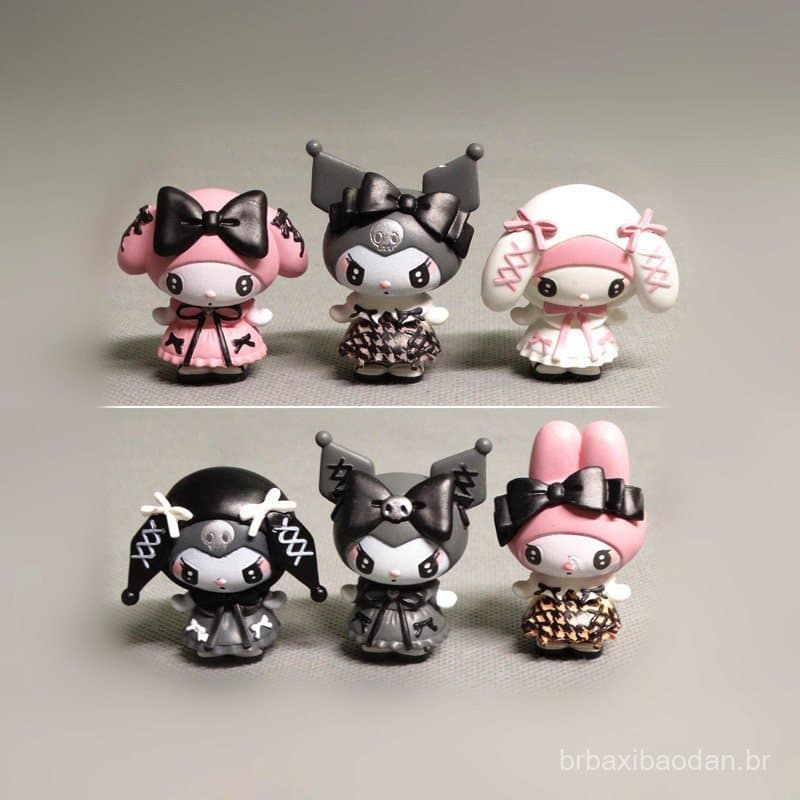 Novos 6 modelos de bonecas My Melody de terceira geração para decoração de cenários DIY feitos à mão.