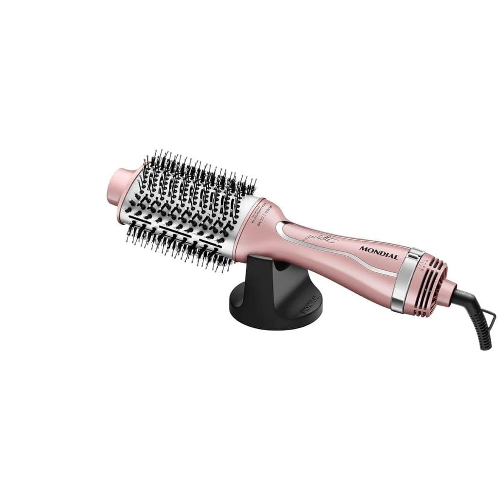 Escova Secadora Juliette Mondial ES-JU-01 -1200W 180°C Cerâmica 3 EM 1 Bivolt Chaveado - Rose