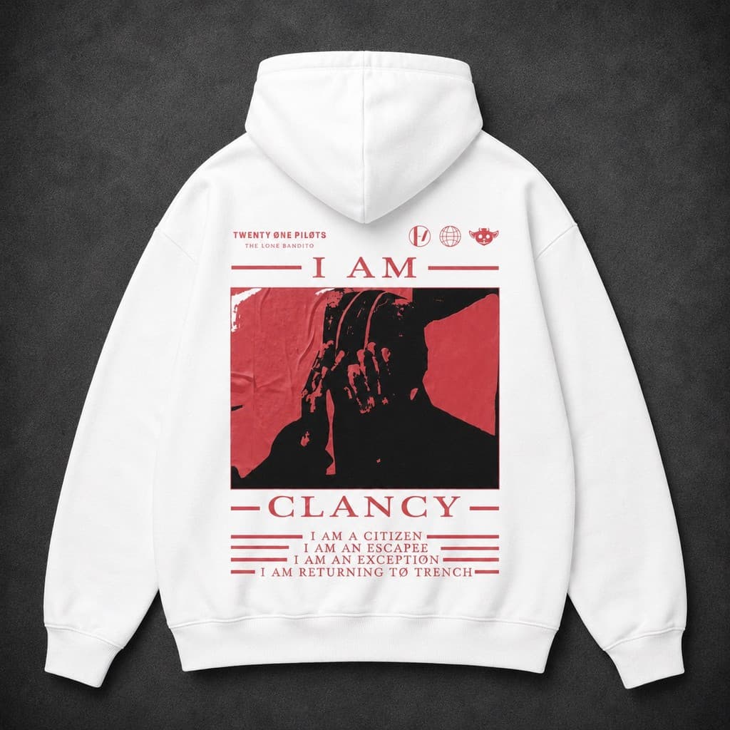 Blusa De Frio Moletom Twenty One Pilots Clancy com Capuz Estilo Urbano Unissex Com Bolsos