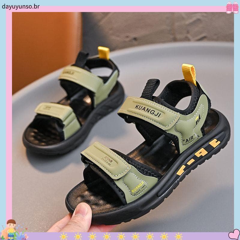 Crianças sandálias 2025 verão novo estilo médio grande crianças moda Baotou meninos meninas casuais de secagem rápida me