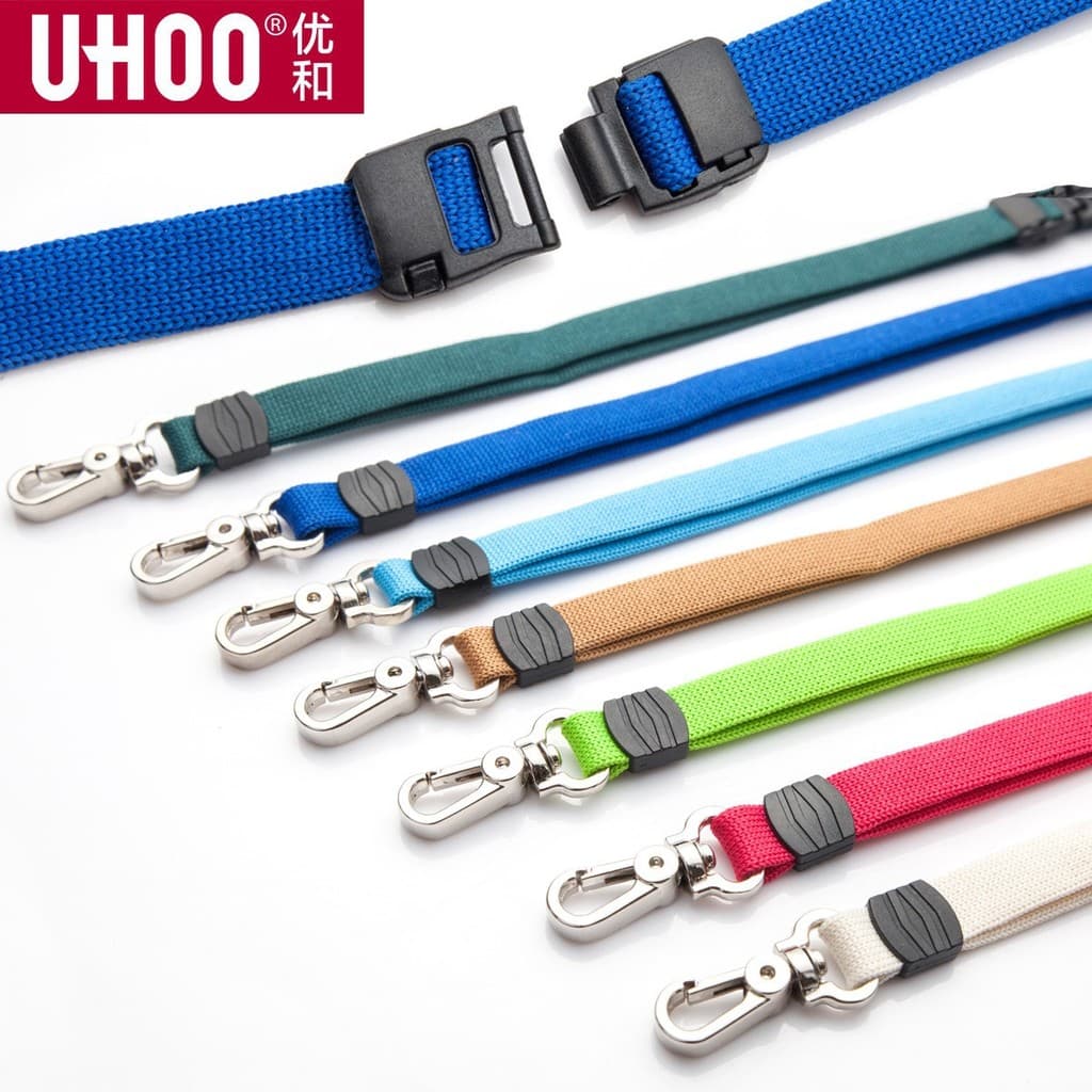 Cordão para crachá Youhe 6784 com fivela de metal, suporte para crachá com fivela de segurança, corda de algodão reforça