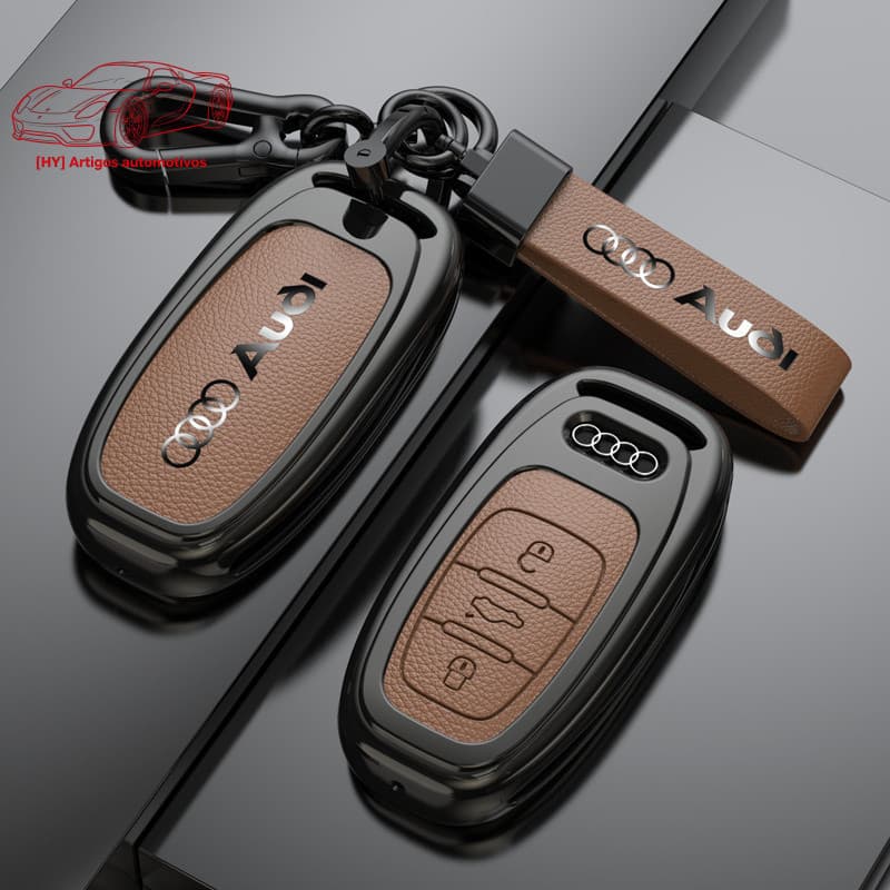 Capa Protetora de Chave de Carro em Liga Metálica para Audi A6 A5 Q7 S4 S5 S7 A4 B9 A4L 4m 8W Q5 TTS RS 8S Coupe Acessór