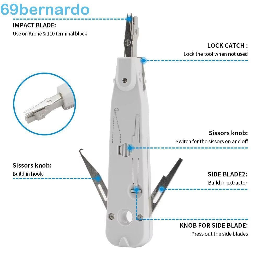 Ferramenta De Perfuração BERNARDO , Kit De Ferramentas De Rede Lsa-plus Com Cabo Ergonômico , Corte De Fio Krone
