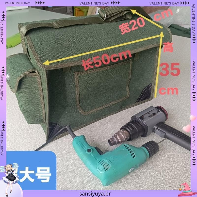 Kit de ferramentas para canteiro de obras, lona espessada, resistente ao desgaste, carpintaria, tamanho grande, reparo