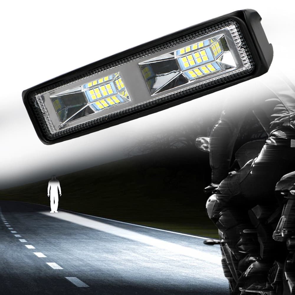 Barra de Luz de Trabalho LED Automotiva Jingte, Linear de 6 polegadas, 16 LEDs, 48W, Farol Auxiliar Modificado para Cond