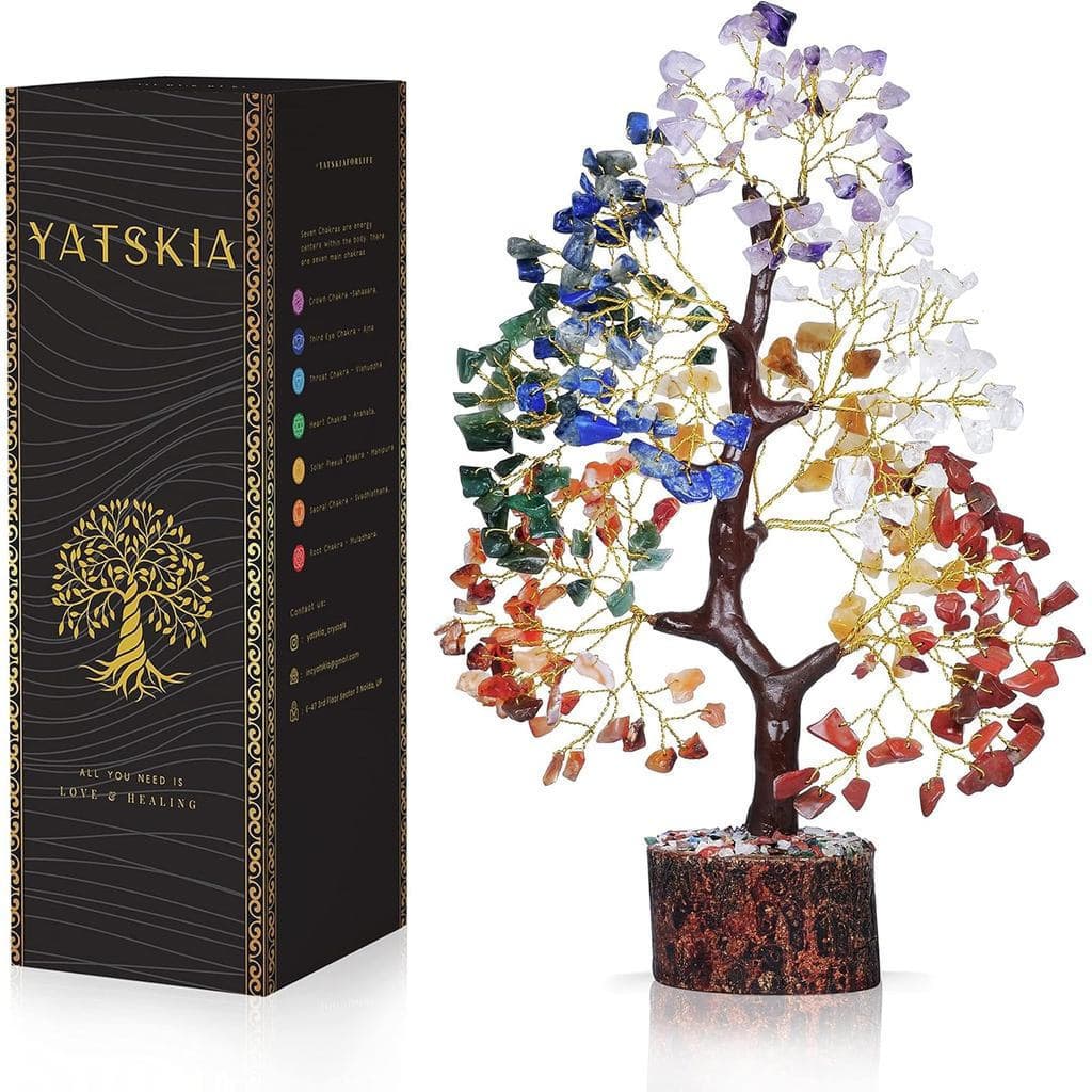 Isso mesmo, sete chakras, árvore da vida, cristais e pedras de cura, presente de aniversário para mulheres – a árvore de