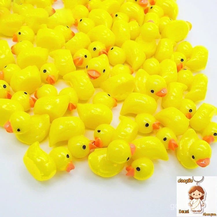 Mini Patinhos kit 20/50/200 Decorativos Amarelos