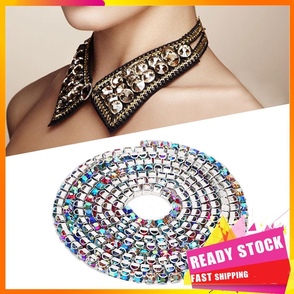 Gfgfgfgg Gfgfgfgg Linda corrente de strass artificial guarnição faça você mesmo vestido joias acessórios de decoração