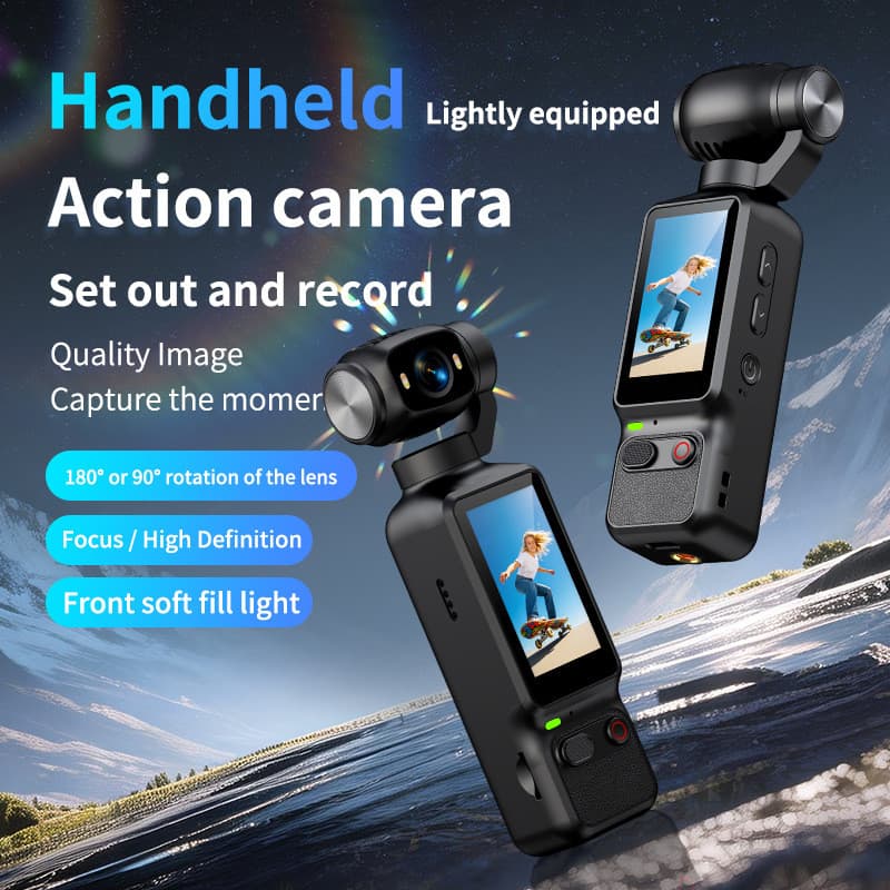 Novo produto Câmera esportiva portátil de ultra-alta definição 4k, com câmera fotográfica de suporte, câmera Anti-vibraç