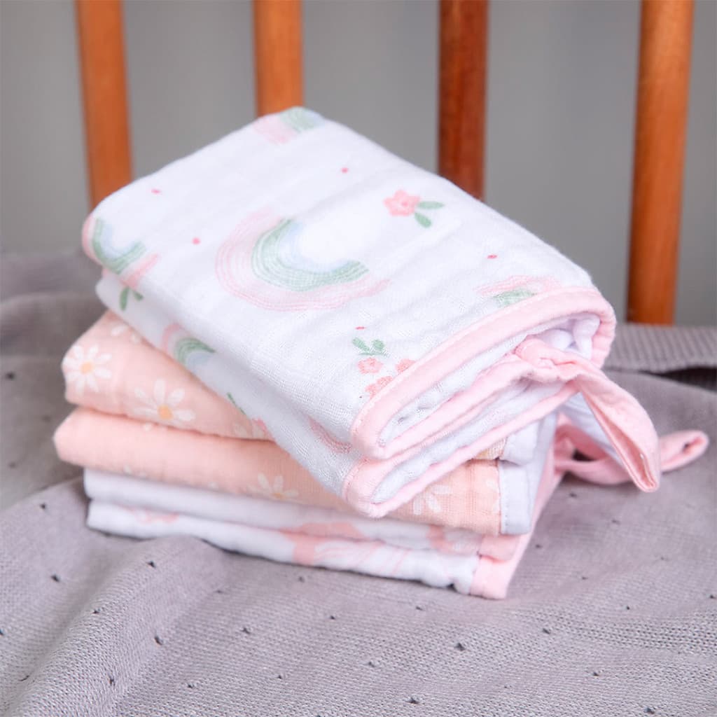 Kit 3 Panos de Boca Papi Soft 100% Algodão 40x40cm - Fralda para Bebê