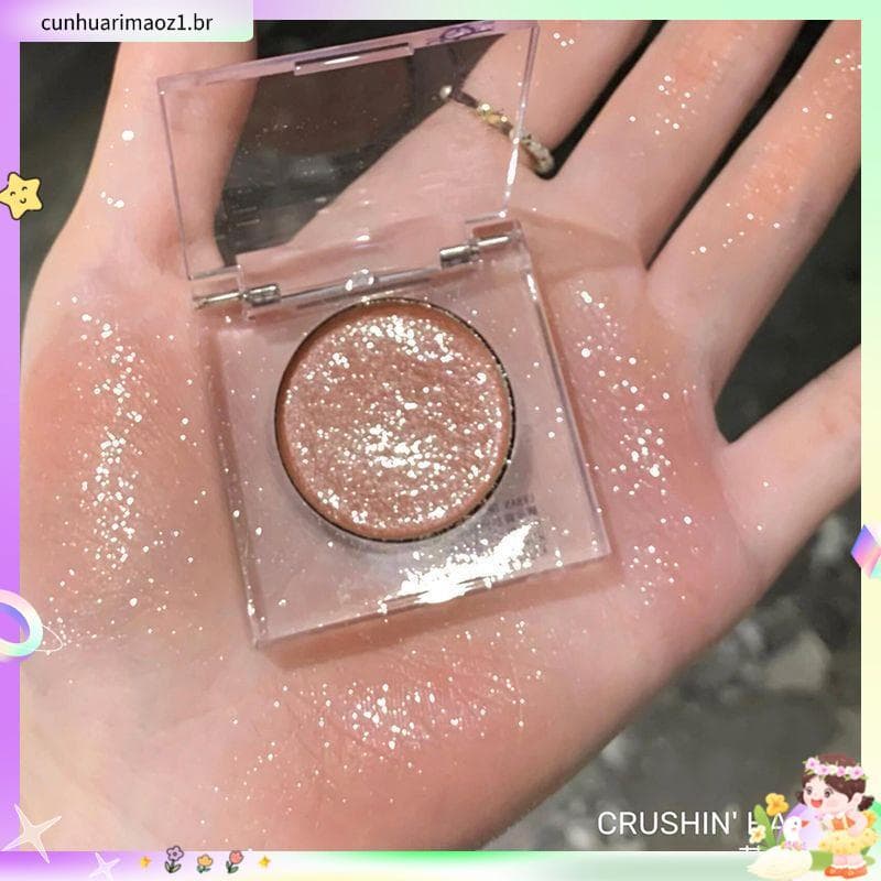 Prata Transparente Azul Gelo Piscando!Niu Lang Sombra Monocromática Perolada Brilhante Chá Brilhante Niu Lang Iluminando