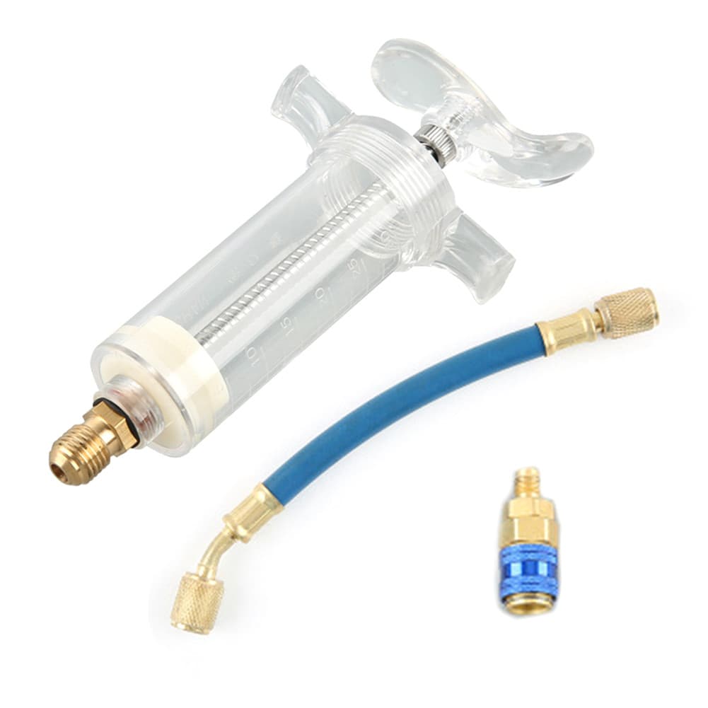 Injetor De Óleo E Tintura Para Carro , 30ml Com Adaptador De Acoplador Rápido Lateral Baixo R-134a , Ferramenta De Injeç