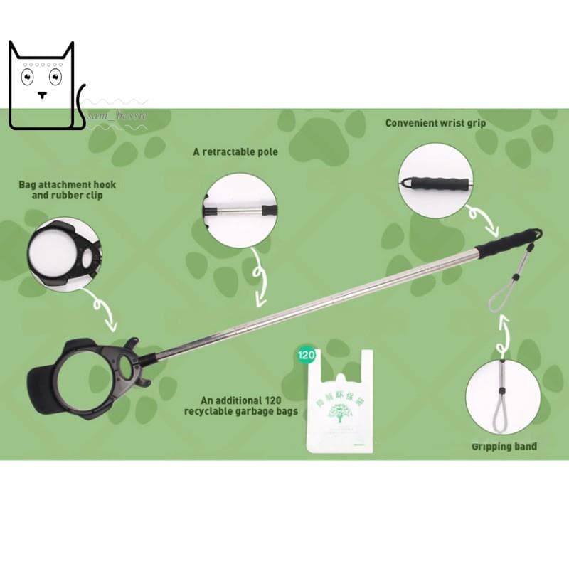 Portátil Para Colher De Cocô De Cachorro Alça Longa Projetada Selecionador De Gerenciamento De Resíduos De Cães , Filhot