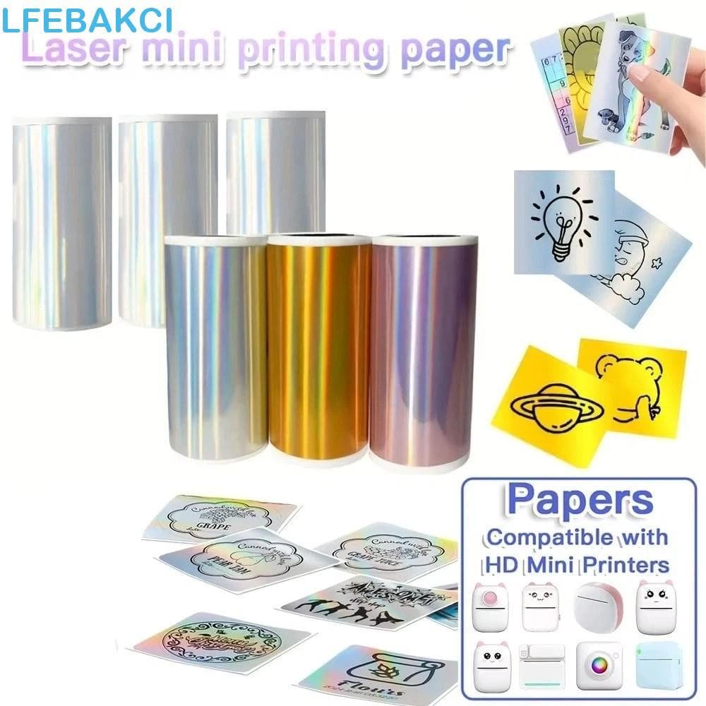 Papéis Para Impressora Térmica LFEBAKCI , Papel Térmico Holográfico Colorido HD Brilhante , Cores Vibrantes