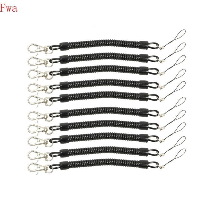 Fwa 10pcs Chaveiro Molas Retráteis Giratório Fecho Lagosta Para Escritório Doméstico