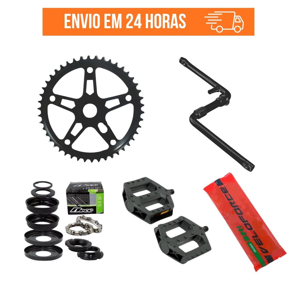 Kit Relação Bike Catraca Corrente Coroa 46d Movimento 45mm