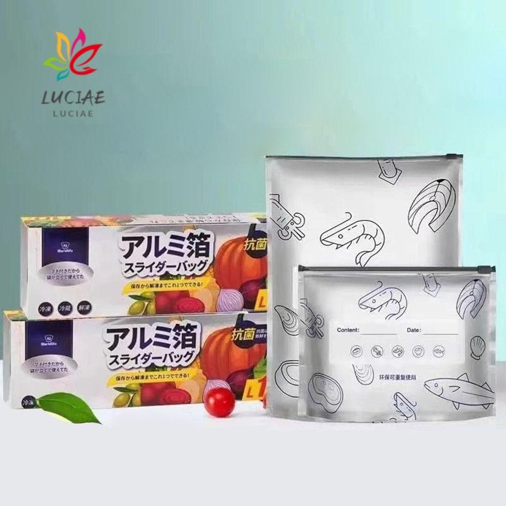 LUCIAE 10 Pçs/Saco Congelador Stand Up Bag , De Alimentos Reutilizável Seguro Para Zip Lock Conservação Fresca