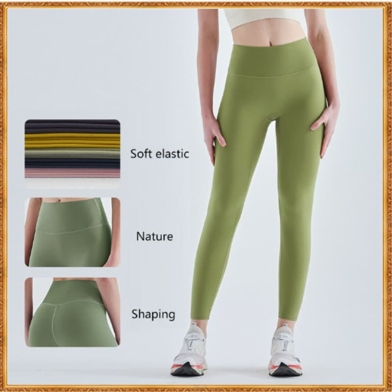 Calças de Yoga Femininas Lululu para Levantar o Bumbum, Leggings de Cintura Alta para Levantar o Bumbum 901-1 X9NH
