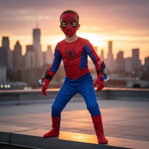 KIT FANTASIA INFANTIL COMPLETO HOMEM ARANHA NOVO FILME UM NOVO DIA PREMIUM