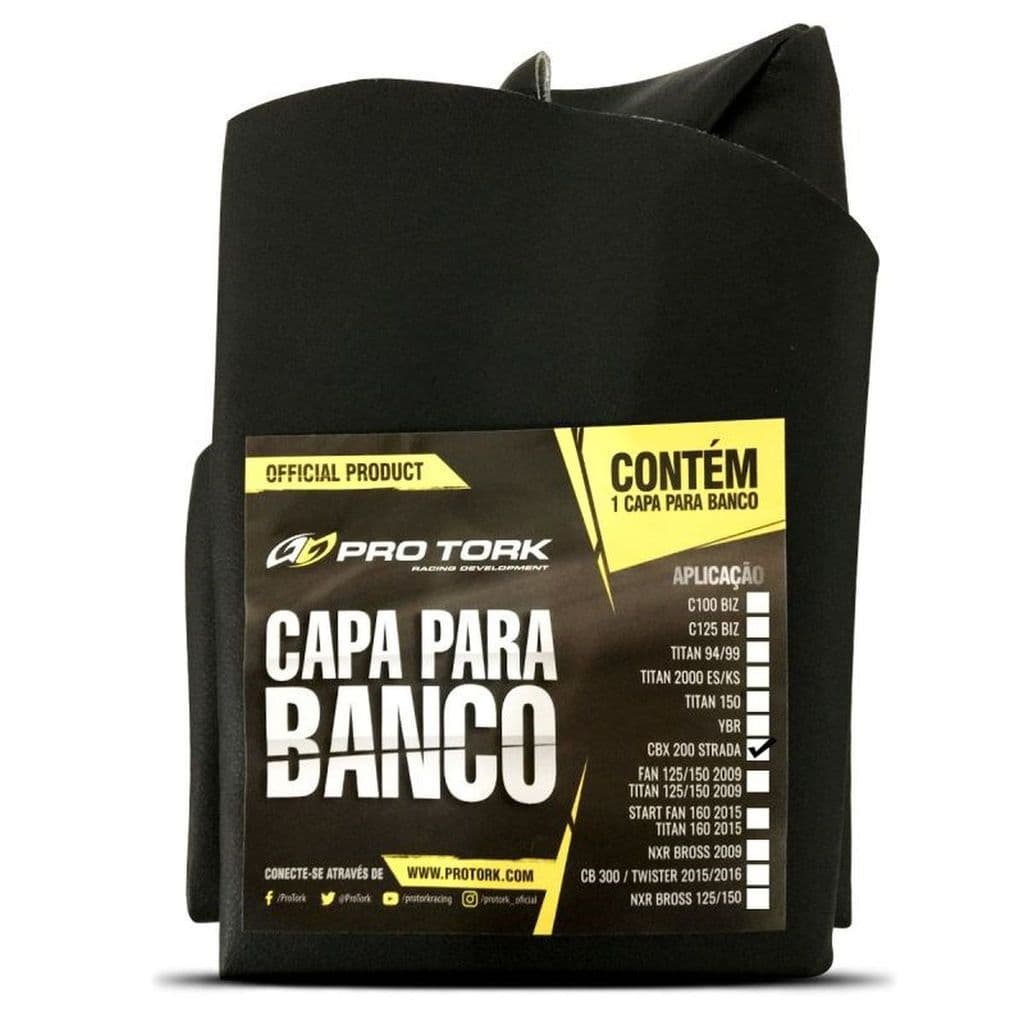 Capa De Banco Pro Tork Modelo Compatível Cbx 200 1993 1994 1995 1996 1997 até 2003 Strada