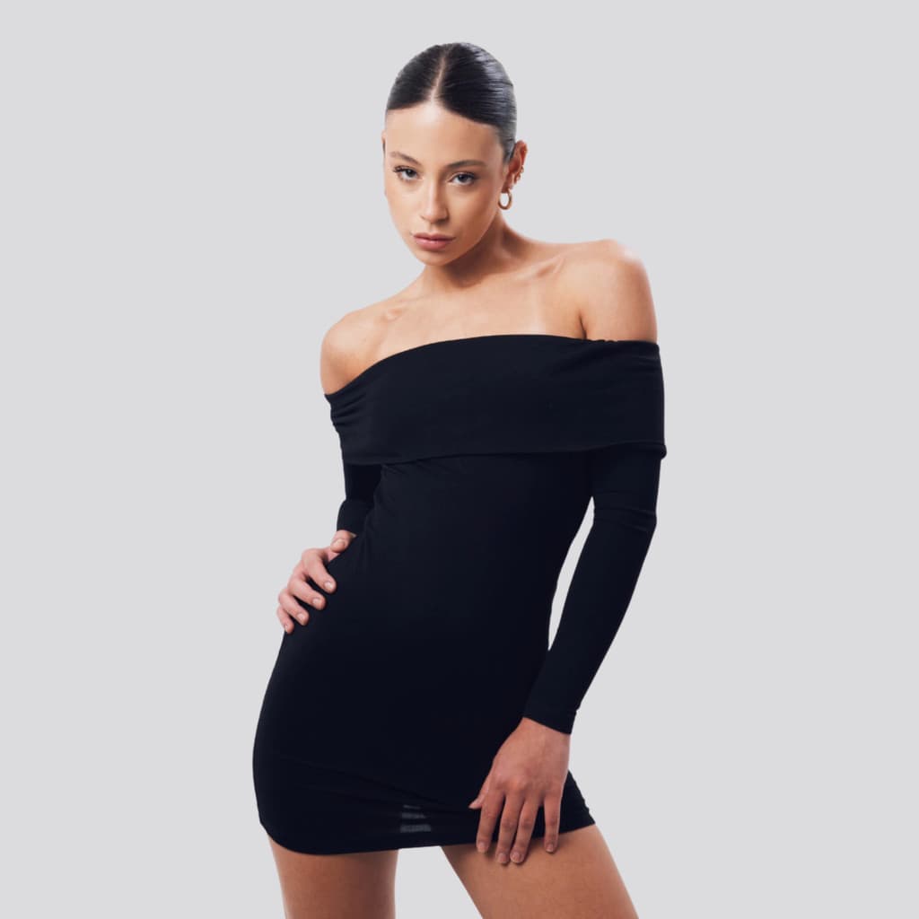 Vestido Alicia Feminino Ombro a Ombro em Viscose