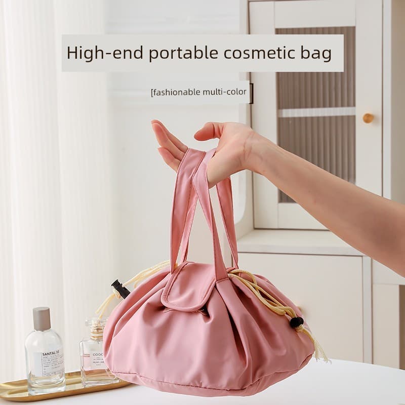 Uma peça preguiçoso cordão viagem saco cosmético saco de higiene pessoal feminino grande capacidade portátil saco de arm