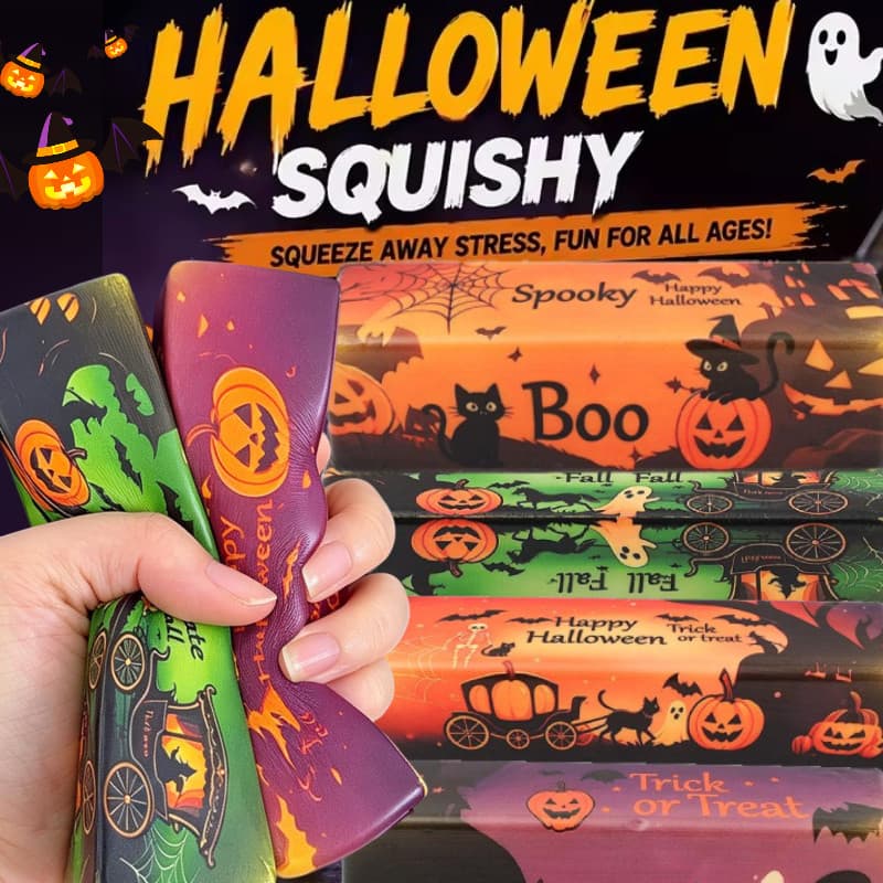 [Decoração De Halloween] Brinquedo Espremível De Recuperação Lenta-De Apertar Macio-Presente De Festa Engraçado Squish-E