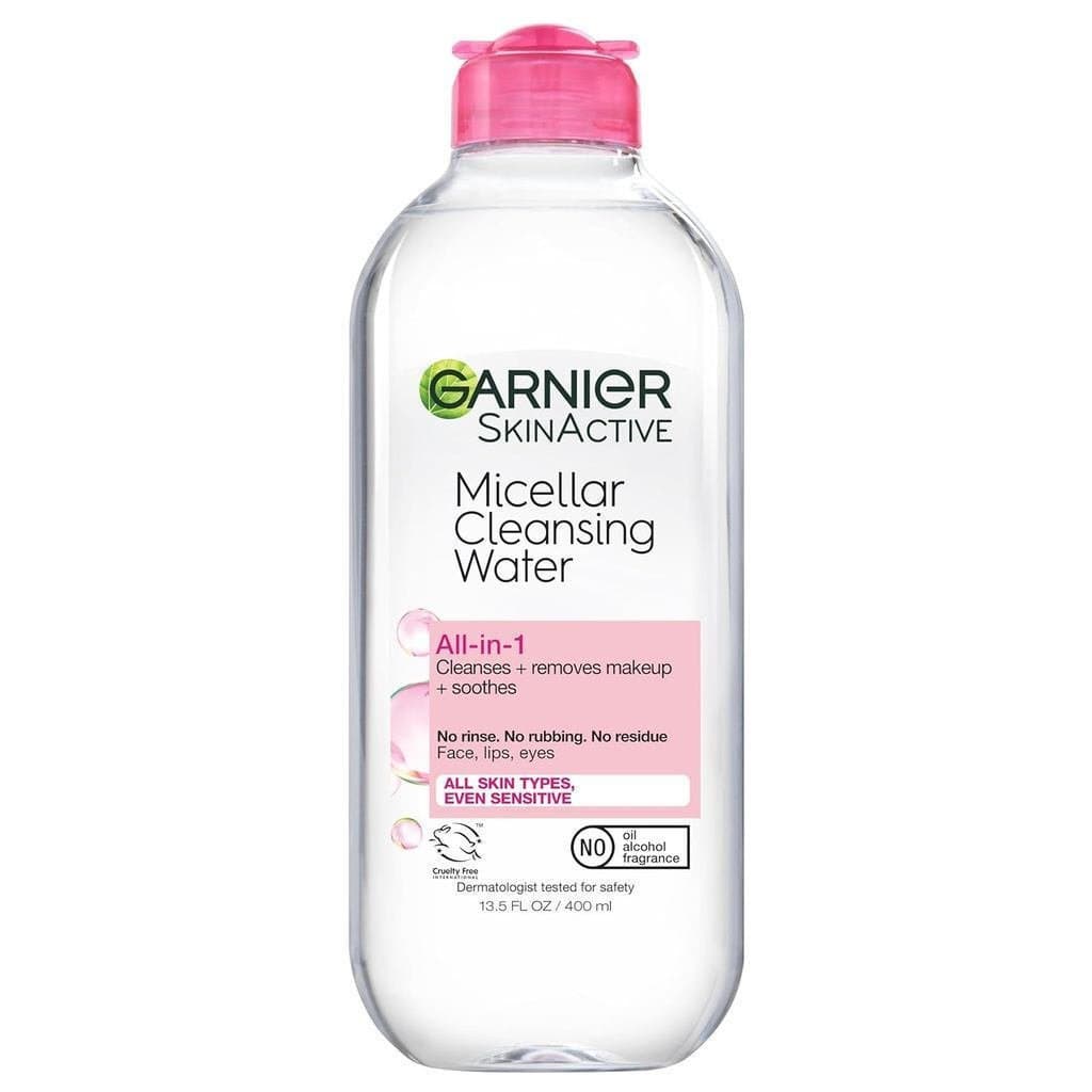 Removedor de maquiagem Garnier, limpador hidratante e removedor de maquiagem, adequado para pele sensível, vegano, não c