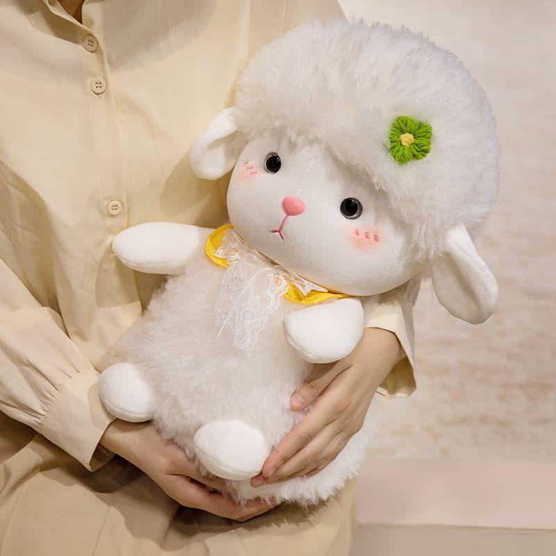 Bonito Adorável Cordeiro Brinquedo De Pelúcia Macio Ovelha Animal Boneca Crianças Calmante Conforto Presente Aniversário