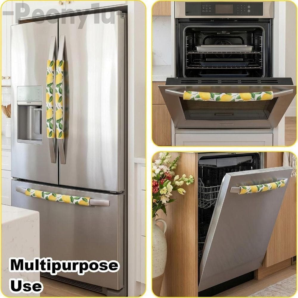 PEONY 2pcs Protetores De Alça De Freezer , Capas Universais Geladeira Resistentes A Manchas De Alimentos , Laváveis