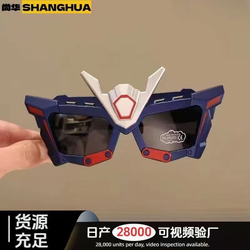 Transformadores óculos de sol infantis meninos Mecha óculos de sol Anti-ultravioleta legal óculos de sol passagem óculos