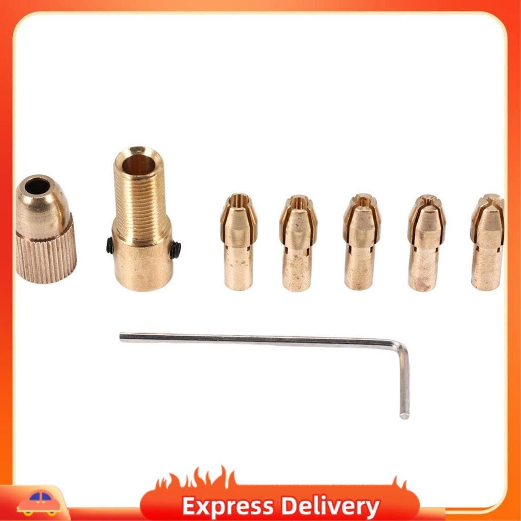 [Entrega Rápida BRY8] 8 Unidades 0.5-3 Mm Pequena Broca Elétrica Pinça Mini Kit De Ferramentas De Mandril Torcido